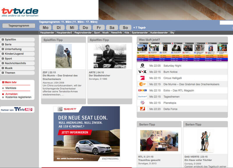 TVTV.de Screenshot