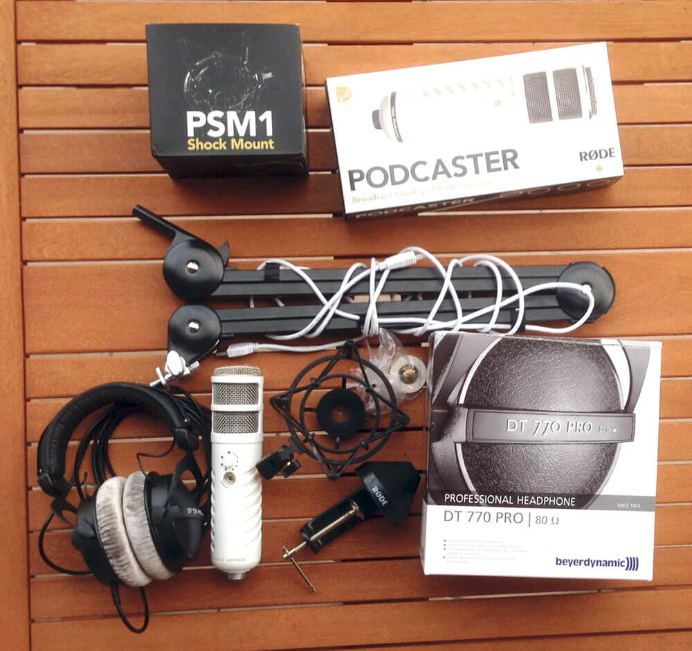 Røde Podcaster und BeyerDynamic Kopfhörer