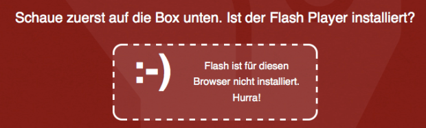 Flash deinstalliert