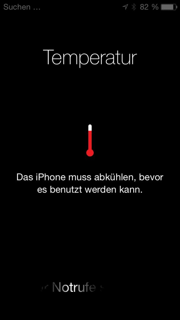 Temperaturwarnung wegen Überhitzung: iPhone zu heiss!