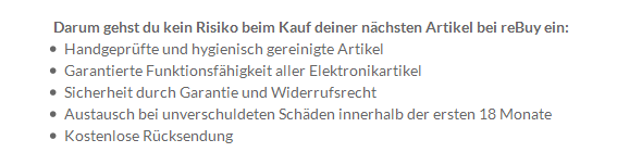 rebuy garantie service rücksendung versand gebraucht iphone kaufen