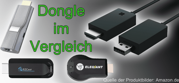 Der Microsoft Wireless Display Adapter V2 im Vergleich mit kabellosen HDMI-Adaptern von VicTsing und ELEGIANT. Streaming von Windows, iOS, OS X, macOS, Android und Chrome OS kann nicht jeder Dongle.