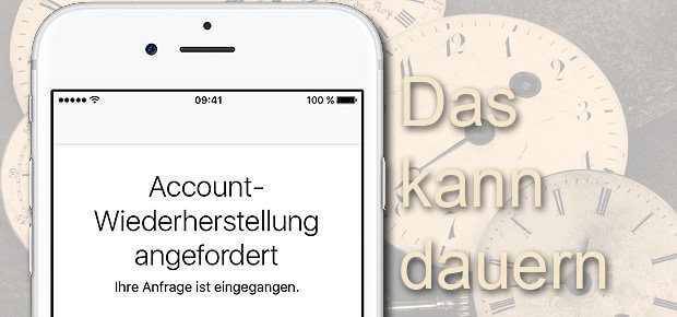 Ihr habt das iCloud Passwort vergessen und wollt den Account wiederherstellen lassen? Dier Antrag an sich geht schnell, die Prozedur danach kann Zeit in Anspruch nehmen. Geduld ist gefragt.