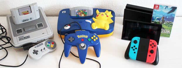 SNES, N64, Nintendo 64, Nintendo Switch, Vergleich, Größe, Controller