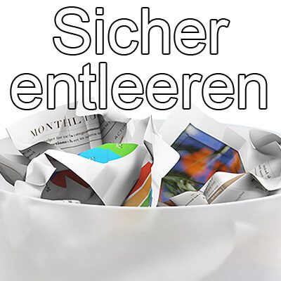 Mac Papierkorb sicher entleeren: Alternative CleanMyMac Vernichter, macOS Sierra 10.12, OS X El Capitan 10.11, Dateien überschreiben nicht wiederherstellen, für immer löschen, dauerhaft entfernen