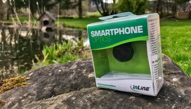 Der CPL-Filter von inLine eignet sich sowohl für Android-Smartphones wie auch für Apple iPhones… nur mit dem iPhone 7 Plus gibt es Probleme beim Anklipsen (Fotos: Sir Apfelot).