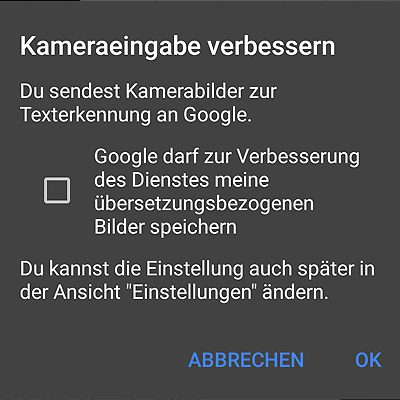 Google Übersetzer Foto