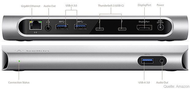 Belkin Thunderbolt 3 Express Docking Station für MacBook Pro 2017 mit Kaby Lake