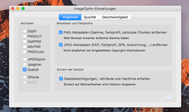 Der Bildoptimierer ImageOptim bietet neben einigen anderen Kompressionsformaten auch den Guetzli-Encoder an, den wir hier auf Herz und Nieren testen möchten.