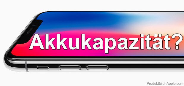 Der iPhone X Akku hat eine maximale Ladung von 2.700 mAh - die Quelle dafür und den Vergleich mit anderen Smartphones gibt's hier!