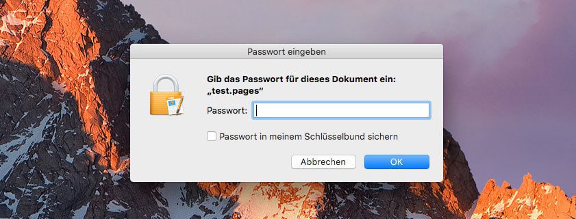 Mit Pages von Apple läßt sich jedes Text-Dokument auch mit einem Passwort schützen. Da Pages über iCloud läuft, funktioniert die Sache sowohl am Mac als auch iPad oder iPhone.