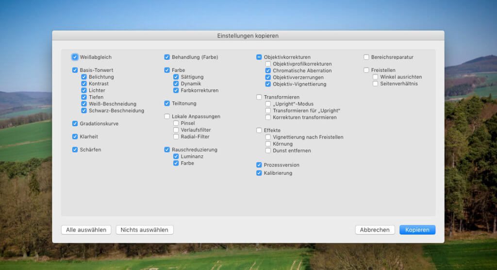 Die Kopieren- und Einsetzen-Buttons von Loupedeck bieten leider noch nicht die Auswahl der zu kopierenden Einstellungen, wie die entsprechende Lightroom-Funktion – ein Kritikpunkt, der durch ein Software-Update hoffentlich bald der Vergangenheit angehört. 