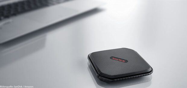 Die externe SSD-Festplatte SanDisk Extreme 500 mit 500 GB Speicher ist klein, mobil, vielseitig einsetzbar und kann ältere Apple Mac-, iMac- und MacBook-Modelle ohne Umbau schneller machen.