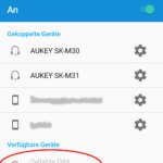 Anzeige der Syllable D9X Bluetooth-Kopfhörer unter Android.