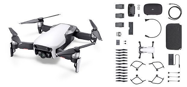 Die DJI Mavic Air Fly More Combo kaufen, das bedeutet neben der 4K Kamera-Drohne jede Menge Zubehör zum Spar-Preis zu bestellen. Hier bekommt ihr alle Informationen.