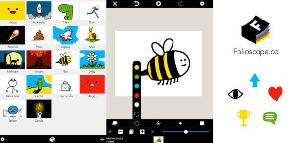 Mit der Folioscope App für iOS auf dem Apple iPhone, iPad (Pro) und iPod Touch könnt ihr Animationen erstellen und kleine Cartoons / Daumenkinos zeichnen.