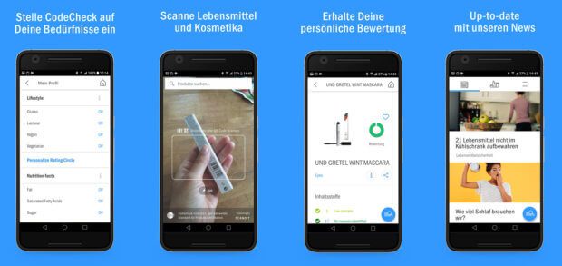 Die CodeCheck App zeigt, was in Produkten steckt - einfach den Barcode von Kosmetika oder Lebensmitteln scannen und den Check mit Bewertung durchführen sowie die passende Alternative finden!