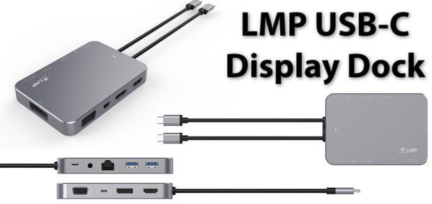 Das LMP USB-C Display Dock fürs Apple MacBook Pro (ab 2016 mit zwei Thunderbolt 3 Anschlüssen auf einer Seite) bietet 10 Ports für HDMI, Display Port, Mini-DP, VGA, DVI, USB-A, USB-C, Klinke und Gigabit Ethernet. (Bilder: LMP / Amazon)