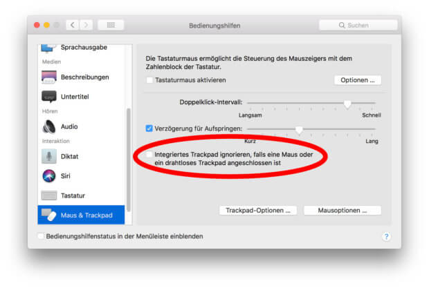 Die Bedienungshilfen unter macOS helfen euch, wenn ihr Mäuse und Trackpads gleichzeitig am MacBook / Pro / Air nutzen wollt.