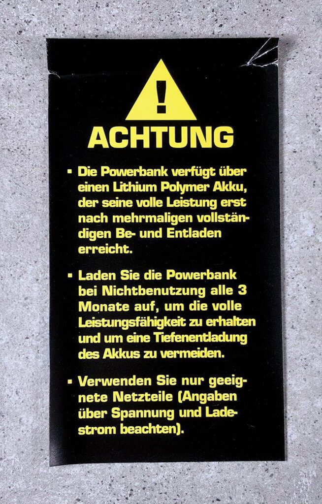 Wichtiger Hinweis, aber darauf achte ich sowieso: Bevor ich Messungen durchführe, lade ich jede Powerbank mehrmals auf und entlade sie auch mehrfach.