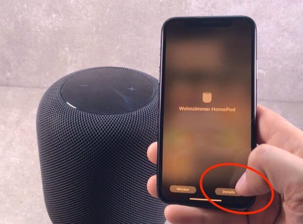 Zum Wecker, den Details und damit zu den HomePod Bedienungshilfen kommt ihr per Force Touch. (s. Anleitung unten)