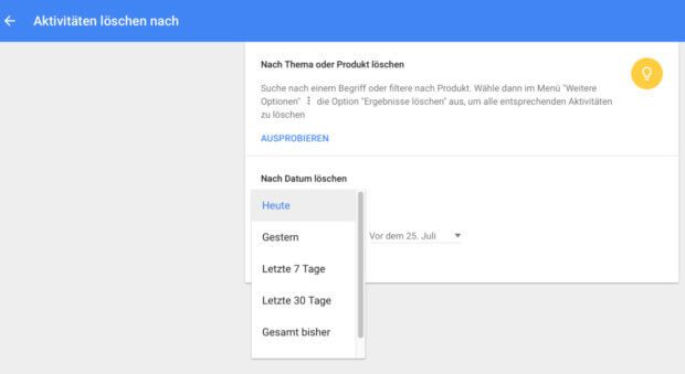 Den Google Suchverlauf löschen - das geht unter anderem im Webbrowser an Mac und PC. Die Anfragen im Google-Konto löschen geht aber auch über iOS und Android. Die Anleitungen findet ihr hier. Google-Verlauf löschen