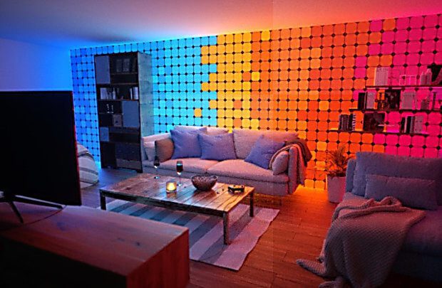 Nur bestimmte Bereiche oder die ganze Wand - alles smart steuern per HomeKit, Siri, Nanoleaf Remote, Smarter Series App oder Touch Control.