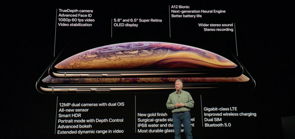 Die iPhone Xs Specs der beiden Modelle, also inkl. Max-Modell.