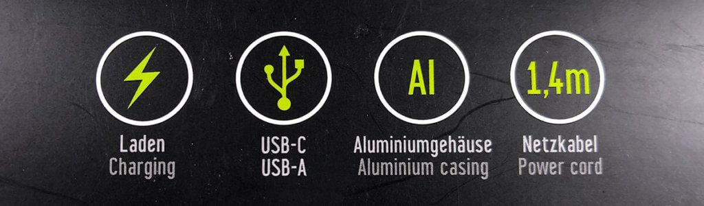 Die "Keyfeatures" des Artwizz-PowerPlug: ALugehäuse, USB-A und USB-C, natürlich Laden und ein Netzkabel. :D