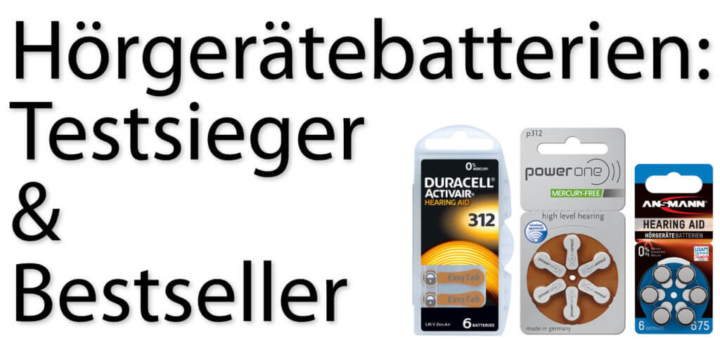 Hörgerätebatterien im Test der Stiftung Warentest - hier findet ihr die Testsieger für Typ 10, 312, 13 und die Bestseller der Größe 675. So findet ihr die richtige Batterie fürs Hörgerät mit besten Test-Ergebnissen.