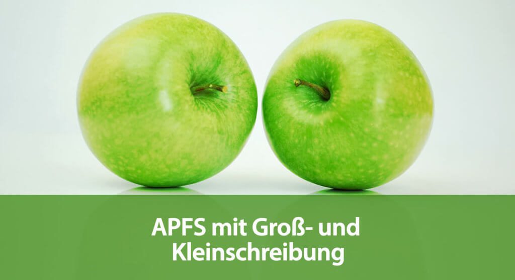 APFS mit Groß- und Kleinschreibung