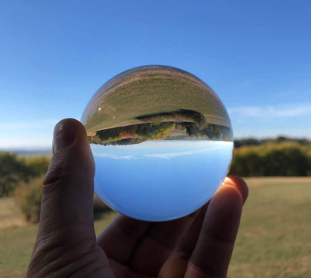 Auf einer Wanderung entstanden: Blauer Himmel sieht fast immer gut aus. 