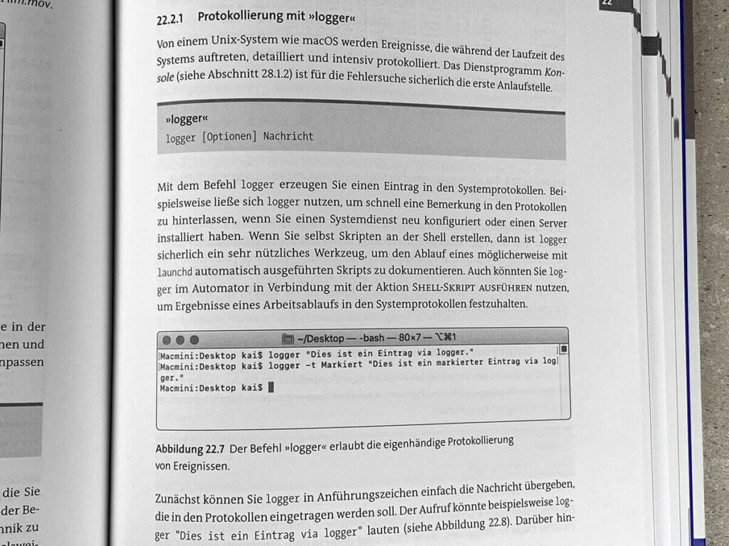 Durch Infokästchen und Screenshots aus dem Terminal werden die Erklärungen etwas aufgelockert.