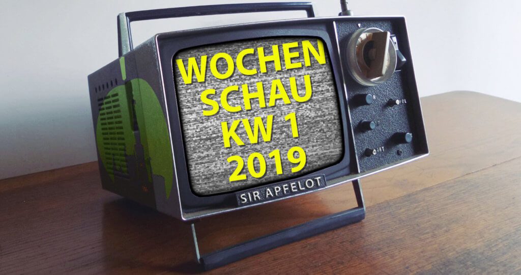 Die Sir Apfelot Wochenschau zur Kalenderwoche 1 in 2019 hält u. a. folgende Themen für euch bereit: CES 2019, Politiker- und Promi-Daten-Leak, neues faltbares Smartphone, iPhone-Verkaufsstopp, Netflix und <a class=