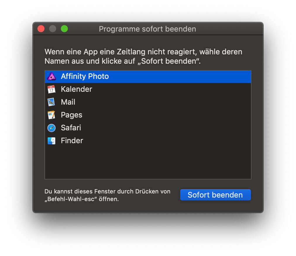 Einen Mac Prozess sofort beenden und damit unter macOS ein hängendes Programm schließen - hier erfahrt ihr wie das geht!