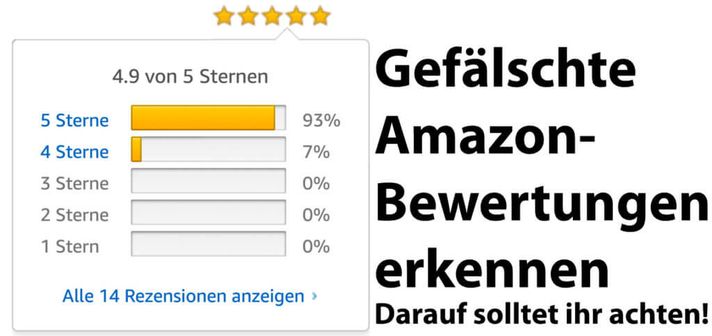 Gefälschte Amazon-Bewertungen erkennen – auf die hier aufgelisteten Punkte solltet ihr achten! So entdeckt ihr schnell und einfach Fake-Rezensionen beim Online-Händler.