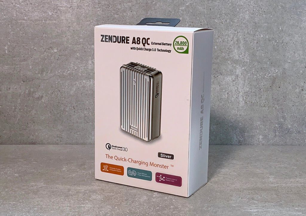 Dieses Mal im Test: Die Zendure A8QC Powerbank mit Quick Charge 3.0 Funktion und 26.800 mAh (Fotos: Sir Apfelot).