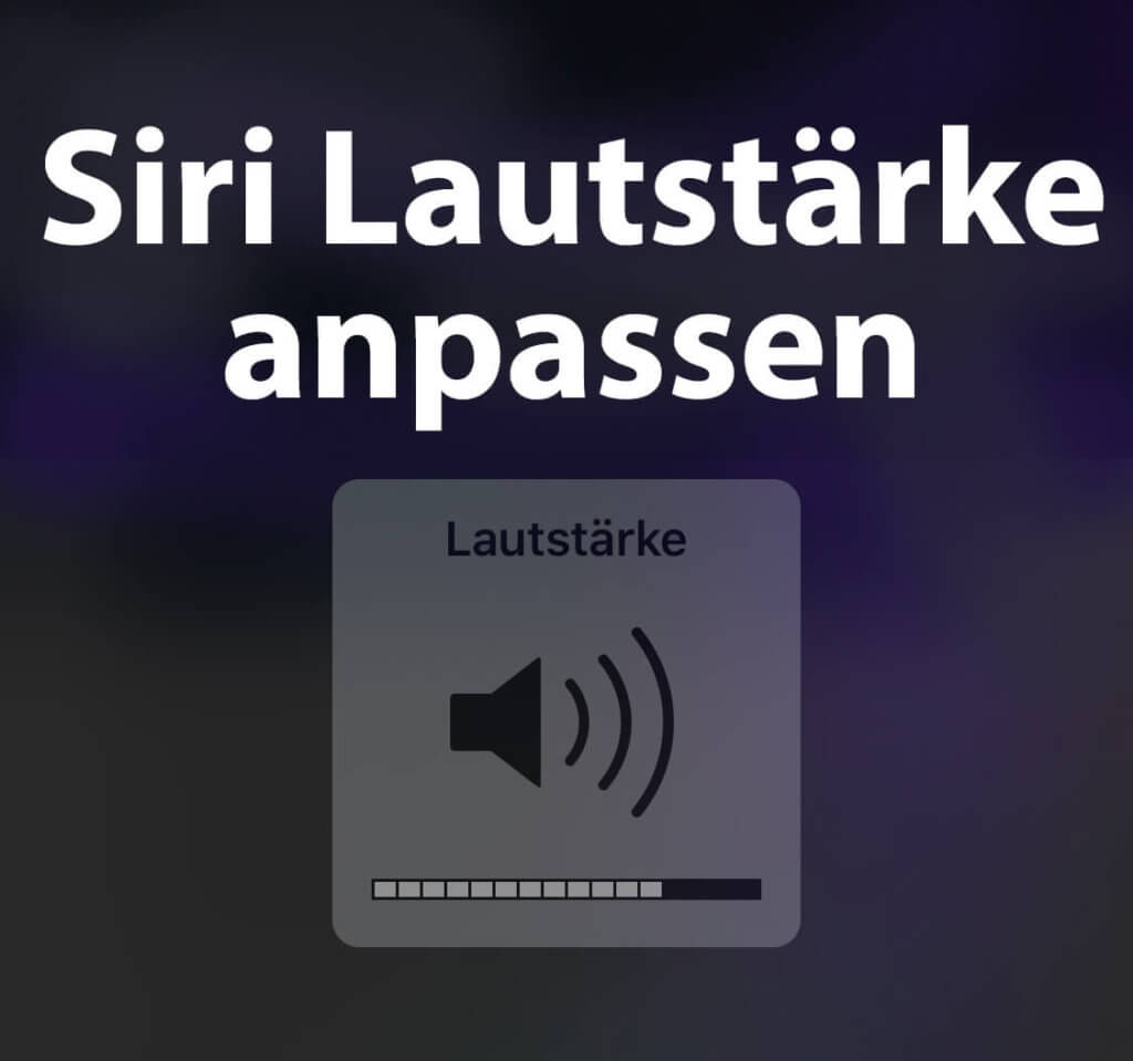 Siri Lautstärke Screenshot