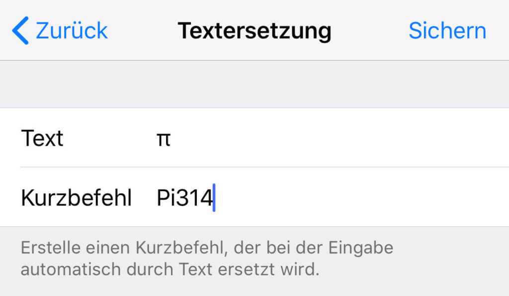 Ohne Tastatureinstellung geht es auch – indem ihr die Textersetzung nutzt.