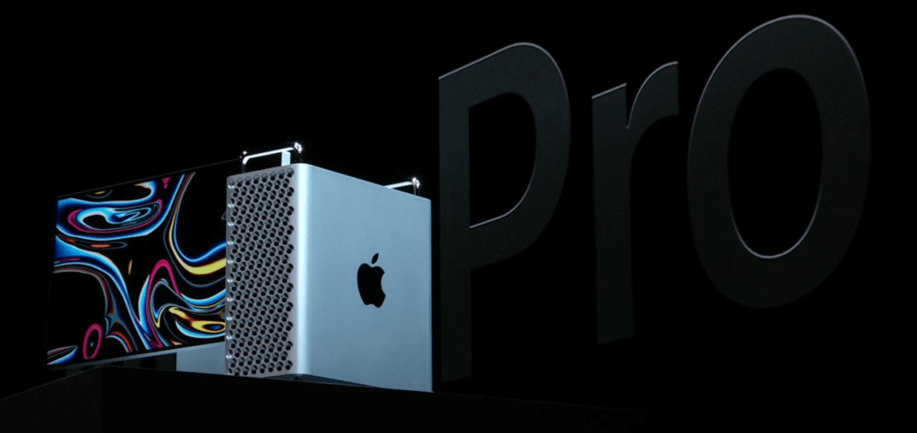 Der neue Apple Mac Pro, der auf der WWDC 2019 Keynote vorgestellt wurde. Neben dem neuen High-End-Computer gibt es auch ein neues Display mit XDR-Technologie.