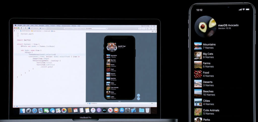 Die Live-Demo der SwiftUI in Xcode. Für den Otto-Normal-Verbraucher vielleicht uninteressant, für Programmier-Interessierte und Entwickler ein großer Schritt.