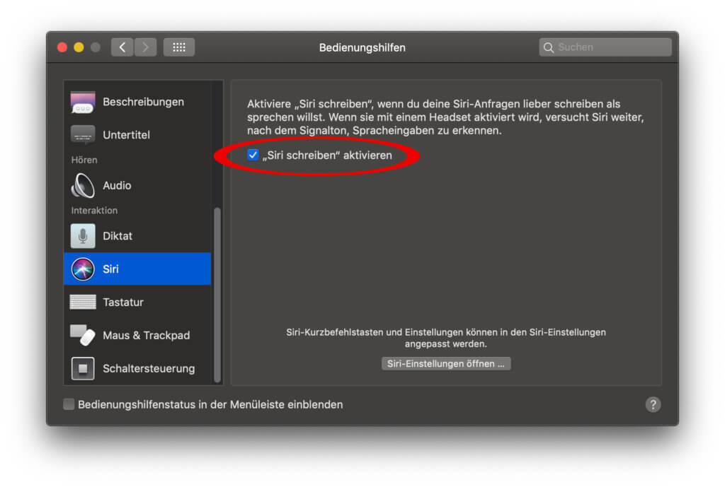 Wenn ihr am Apple Mac Siri-Befehle eintippen wollt statt sie zu sprechen, aktiviert ihr einfach die Funktion "Siri schreiben" in den Systemeinstellungen ;)