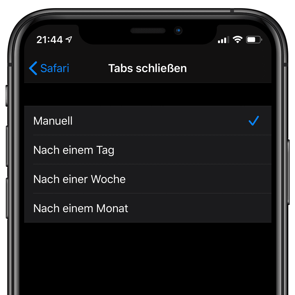 iOS-Safari Tabs automatisch schließen