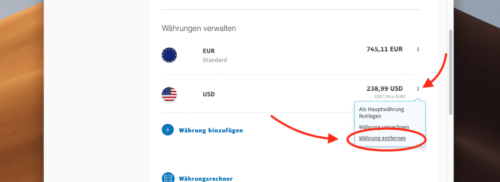 Paypal auf Euro umstellen 5