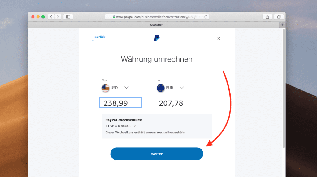 Paypal auf Euro umstellen 7