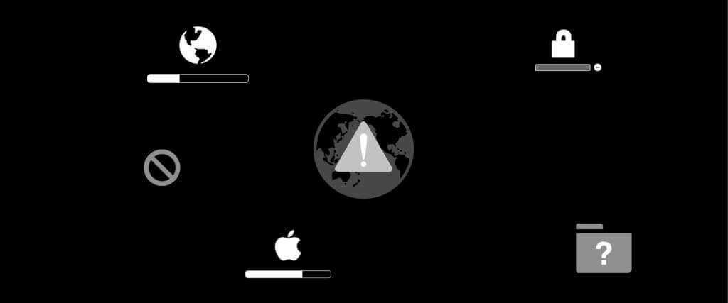 Welche Probleme und Fehlermeldungen beim Booten des Mac zeigen die einzelnen Symbole an? Was bedeuten Globus, Fragezeichen, Warnzeichen und Verbotssymbol, USB-, Thunderbolt- und FireWire-Symbol? Und warum muss man eine PIN eingeben? Hier bekommt ihr die Antwort auf eure Frage!