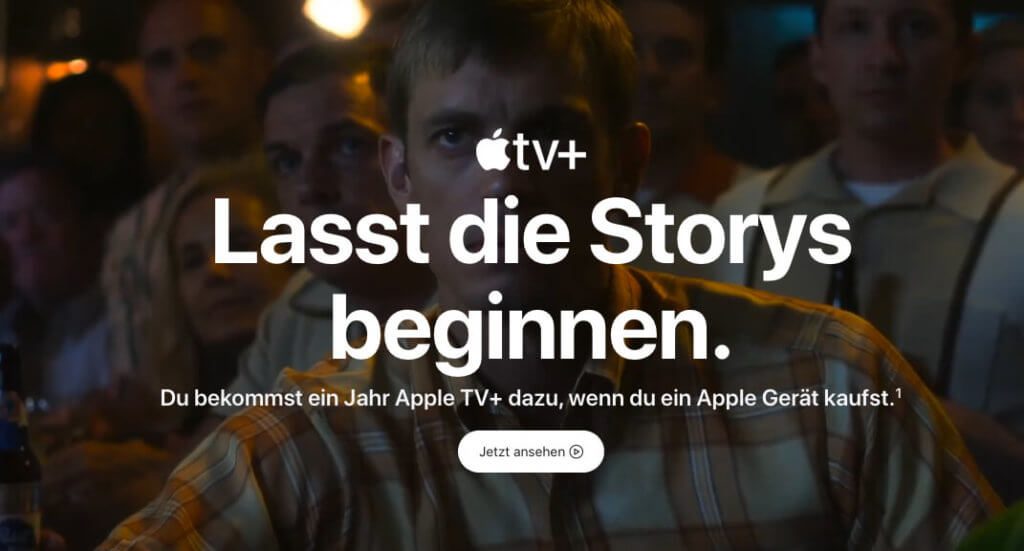 Ein Jahr lang kann man den Apple Streamingdienst gratis nutzen, wenn man ein aktuelles Apple Gerät kauft.