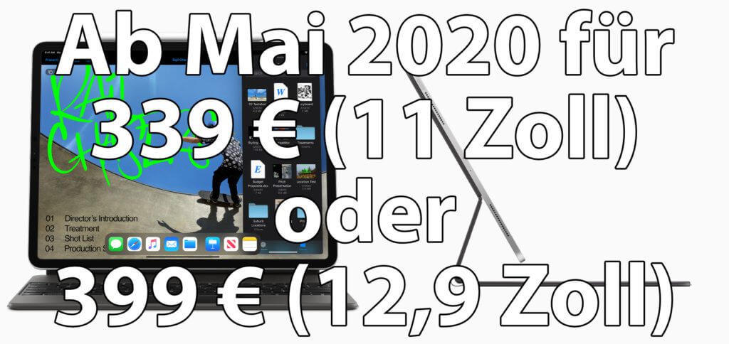 Tastaturhüllen für das iPad Pro 2020 gibt es von Apple ab Mai. Früher und günstiger eine iPad Pro Tastatur-Hülle kaufen geht mit diesen Angeboten. Entweder ihr basteln an einer 2018er-Tasche herum oder ihr kombiniert eine neue Hülle mit einer separaten Bluetooth-Tastatur ;)