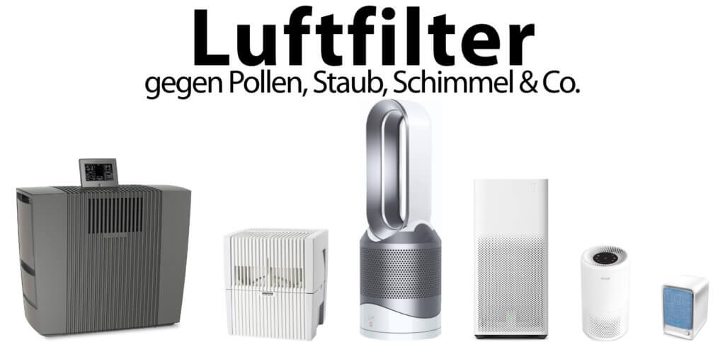 Luftfilter reinigen die Luft und filtern Pollen, Staub, Tierhaare sowie Schimmelpilze heraus. Auch Gerüche können Luftreiniger und Luftwäscher entfernen.