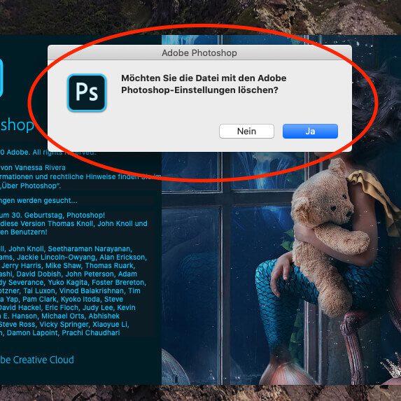 Voreinstellungen von Photoshop löschen